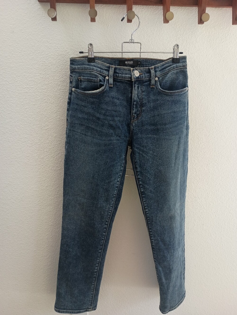 Hudson Los Angeles Premium Denim Slim Straight Jeans Medium Wash Size 27